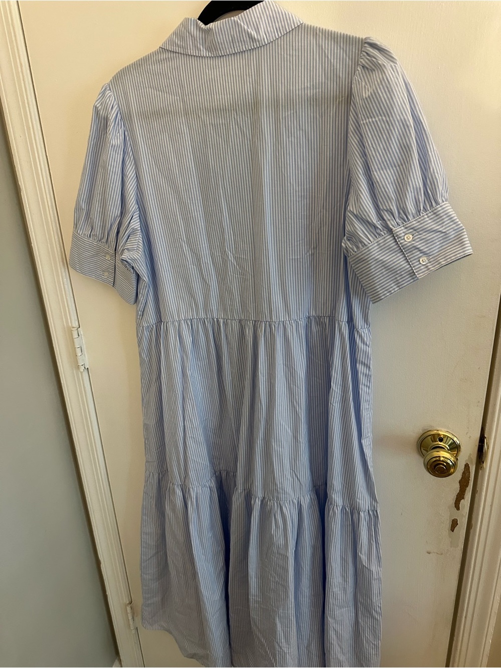 crown & ivy Blue and White Striped Button-Up Shirt - Picture 4 of 5